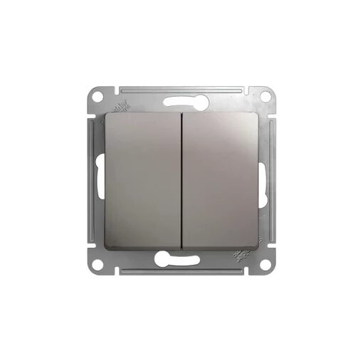 Systeme Electric Glossa Платина Переключатель 2-клавишный, сх.6,10AX