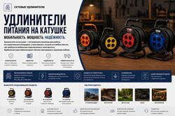 Удлинители питания на катушке