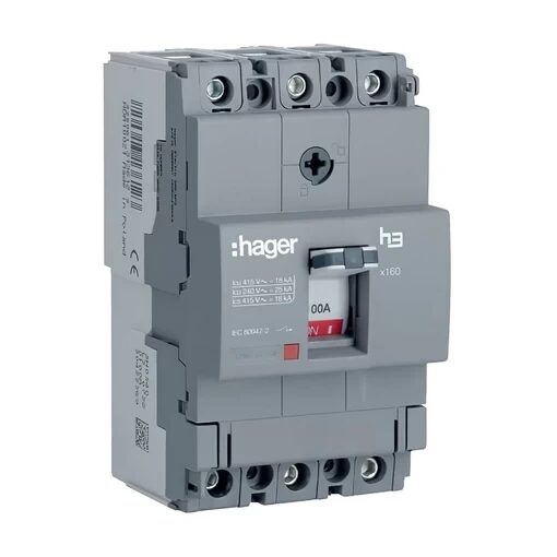 Автоматический выключатель в литом корпусе h3 x160 TM FIX 3P3D 100A 18kA CTC HDA100Z