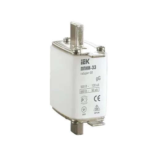 Плавкая вставка предохранителя ППНИ-33, габарит 00, 40А IEK