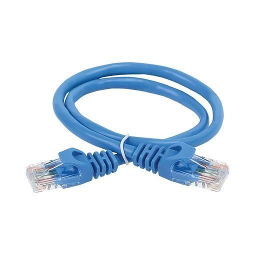 ITK Коммутационный шнур (патч-корд) кат.6 UTP PVC 5м синий