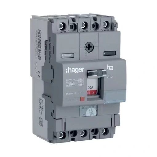 Автоматический выключатель в литом корпусе h3 x160 TM ADJ 3P3D 100A 25kA CTC HHA100U