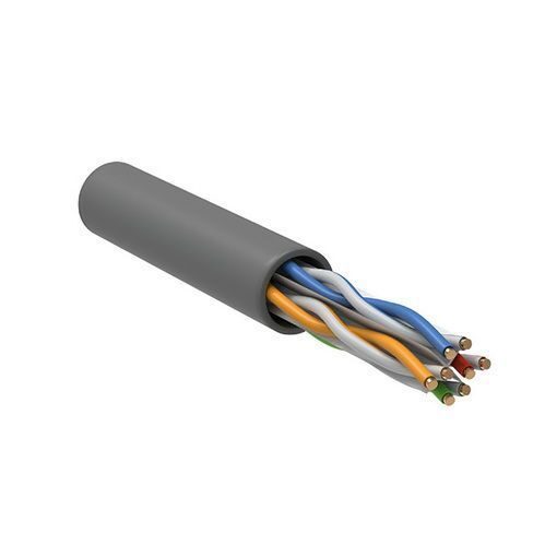 ITK Витая пара U/UTP кат.6 4х2х23AWG solid PVC серый (305м)