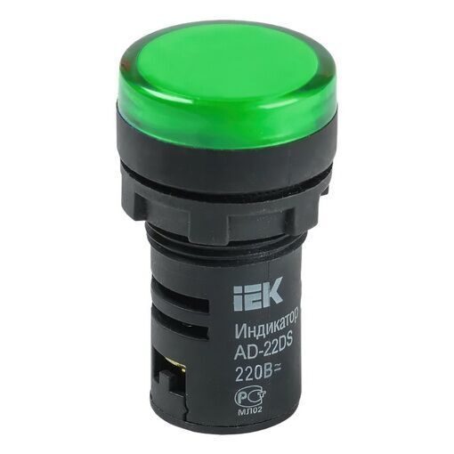 Лампа AD22DS(LED)матрица d22мм зеленый 24В AC/DC IEK