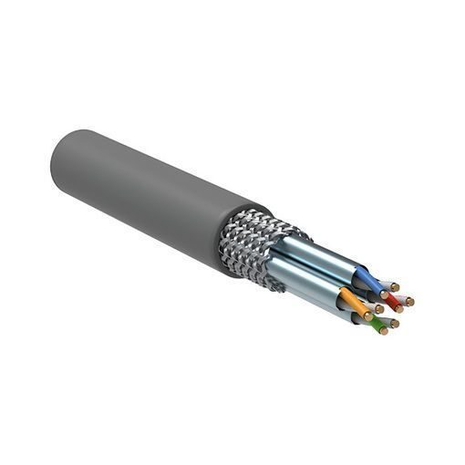 ITK Витая пара S/FTP кат.7 4х2х23AWG solid LSZH нг(А)-HF серый (305м)