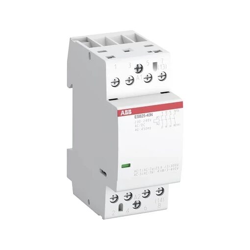 ABB Контактор ESB25-20N-01 модульный (25А АС-1, 2НО), катушка 24В AC/DC