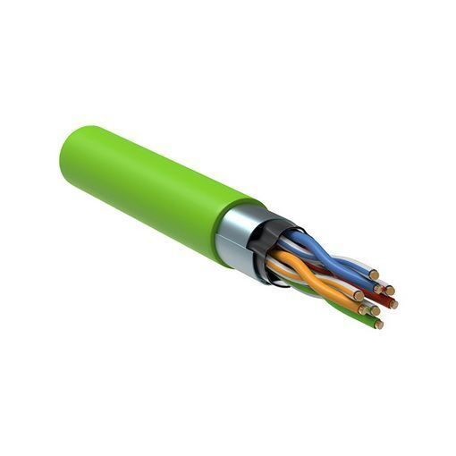 ITK Витая пара F/UTP кат.5E 4x2х24AWG solid LSLTx нг(А)-LSLTx зеленый (305м)