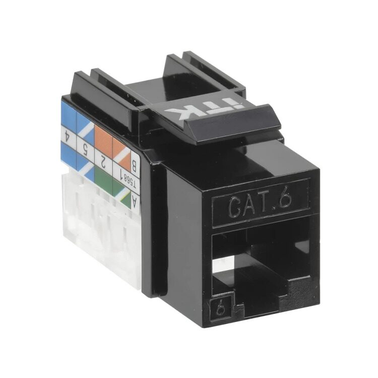 ITK Модуль Keystone Jack кат.6 UTP 110 IDC 90град чёрный